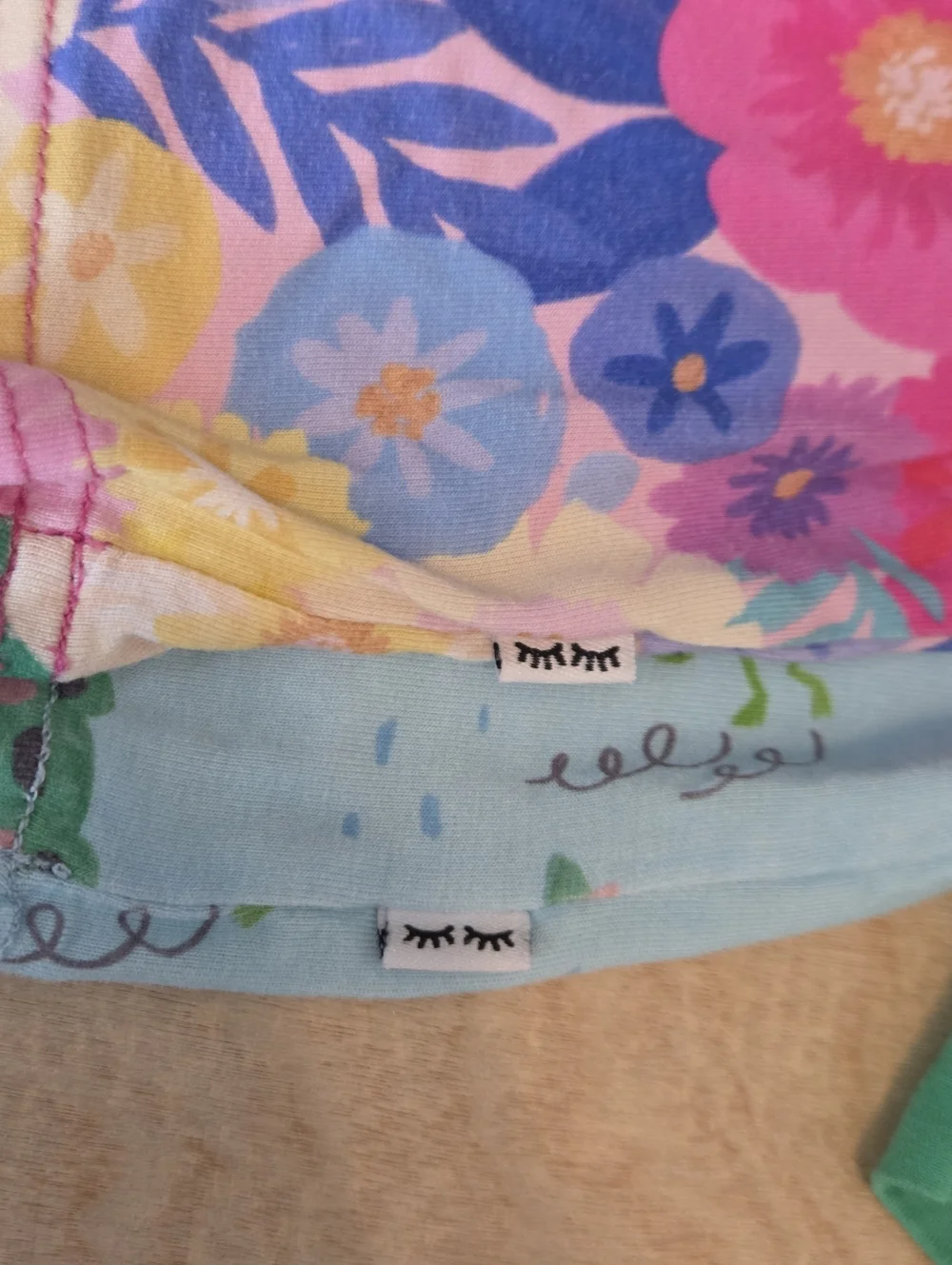 Little Sleepies Bamboo Viscose Pajama Tops Rainbow Blooms And Leaping Love